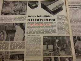 Koneviesti 1969 / 12 11.6.1969 -sis. mm. seur. artikkelit / kuvat / mainokset; Zetor, Näin tehdään kiilahihna, Mopoartikkeli, Vaijerijuontokone häviää,