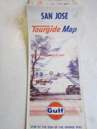 Gulf / Meropolitan San Jose Tourgide Map, also index to streets.