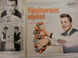 Koti-Posti 1964 / 17 . artikkelit/kuvia.Essi Renvall on ennustaja.Juhani Peltosesta tuli ammattilainen.Merilokkin uusi lippu.Tamara(Lund) on terve taas.Liian nuori