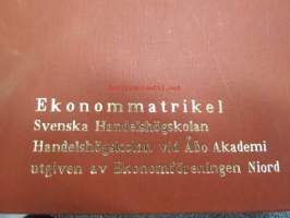 Ekonommatrikel - Svenska Handelhögskolan - Handelskolan vid Åbo Akademi -ekonomimatrikkeli
