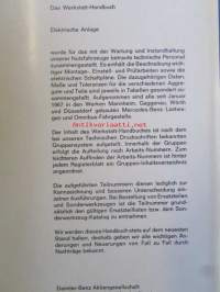 Daimler-Benz Werkstatt-Handbuch, Elektrische Anglage - Nutzfahrzeuge, sähkölaitteet - hyötyajoneuvot Korjaamokäsikirja.