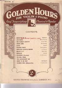 Golden Hours for Violin &amp; Piano (Vihko 4)