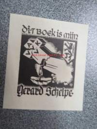 Ex Libris Gerard Schelpe -kirjanomistamerkki