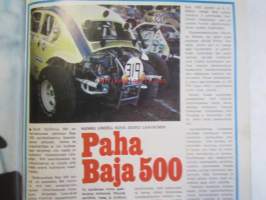 Vauhdin Maailma 1974 nr 10 -mm. BMW 2002 Turbo varsinainen vinkuvaunu, Kesoil-ralli Mikkola ja mäkkylä menon määrää, Nortti 500 Hitaimmin kiiruhtanut voittaa,