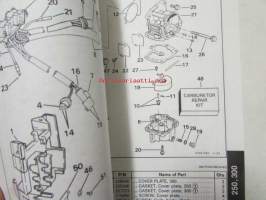 Johnson-Evinrude huolto 1993 250, 300 Models, final edition Parts catalog, katso tarkemmat malli merkinnät kuvasta.