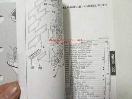 Johnson-Evinrude huolto 1993, 200 COMM Models, final edition Parts catalog, katso tarkemmat malli merkinnät kuvasta.