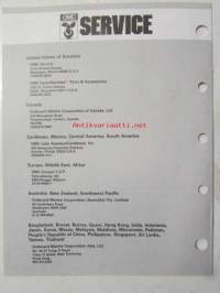 Johnson-Evinrude huolto 1993, 65 COMM Remote Models, final edition Parts catalog, katso tarkemmat malli merkinnät kuvasta.