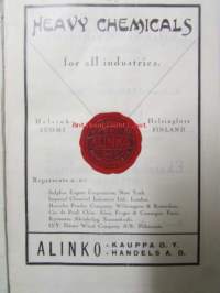 Finnish Timber and Paper Calendar 1932-33 -kalenteri / vuosikirja