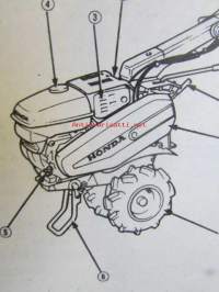 Honda F560S Pihatraktori Käyttö- ja huolto-ohjeet, katso kuvasta tarkemmin
