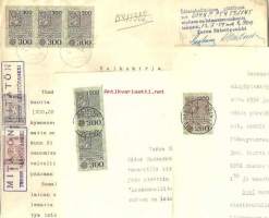 Leimamerkillisiä asiakirjoja 1952- 1959 , 3 kpl