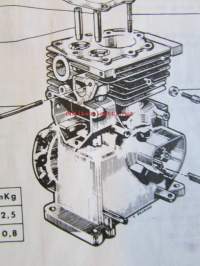 Bernard Motoeurs Illustrated Parts Catalogue, Engines Types 18B, 318A, 328A -Kiskoporakone Varaosaluettelo, katso kuvasta mallinumerot tarkemmin