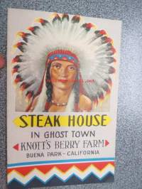Steak House in Ghost Town - Knott´s Berry Farm, Buena Park - California -matkailuesite 1950-luvulta