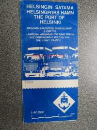 Helsingin satama - raskaan liikenteen suositeltavat ajoreitit 1988
