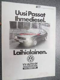 Volkswagen Passat ihmediesel / Tuulilasi 1979 eripainos koeajosta