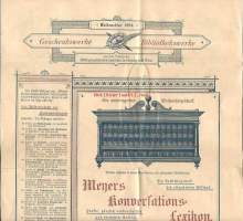 Joulu 1894, lahjat Lindstedin Antikvaarisen Kirjakaupan Helsingissä kautta- saksankielinen mainoesite 4 sivua