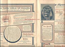 Joulu 1894, lahjat Lindstedin Antikvaarisen Kirjakaupan Helsingissä kautta- saksankielinen mainoesite 4 sivua