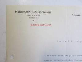 Kokemäen Osuusmeijeri, Kokemäki syyskuun 6. 1939 -asiakirja