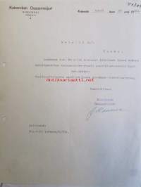 Kokemäen Osuusmeijeri, Kokemäki, huhtikuun 22. 1939 -asiakirja