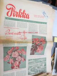 Pirkka - K-Kaupan asiakaslehti noin 85 kpl 1950-luvun puolivälistä eri vuosilta, hienoa ajankuvaa artikkeleineen, kuvineen ja mainoksineen