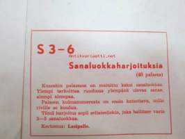 Opi leikkien palapeli S 3-6. Sanaluokkaharjoituksia - laatinut Inkeri Laurinen, kuvittanut Rudolf Koivu?