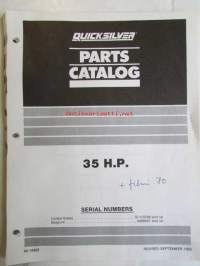 Quicksilver parts catalog 20 H.P. / 25 H.P. -Katso tarkemmat malli merkinnät kuvasta