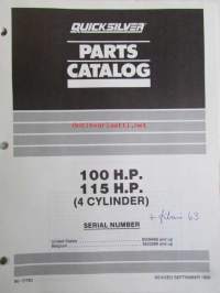 Quicksilver parts catalog 100 H.P. / 115 H.P. -Katso tarkemmat malli merkinnät kuvasta