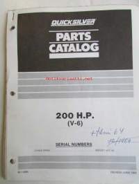 Quicksilver parts catalog 200 H.P. (V-6) -Katso tarkemmat malli merkinnät kuvasta