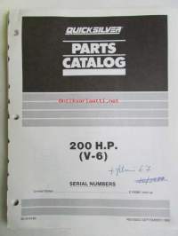 Quicksilver parts catalog 200 H.P. (V-6) -Katso tarkemmat malli merkinnät kuvasta