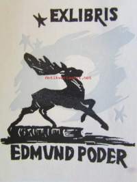 Ex Libris Edmund Poder -kirjanomistamerkki