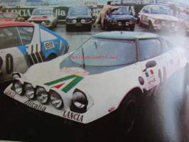 Vauhdin Maailma 1975 nr 2 -mm. Sandron peli Lancia Stratos HF, Kun BMW jarrutti muilta karkuun, Nojatuolimatkoja autourheiluun, Smile ralli rapaa romua, Hannu