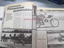 Vauhdin Maailma 1974 nr 7 sis. mm. seur. artikkelit / kuvat / mainokset; Rallicros yhtä paljon show kuin kilpailukin mm. Björn Waldegård, Mauri A. Lindell,
