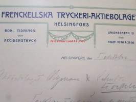 Freckellska Tryckeri-Aktiebolaget 5. okt. 1912. -asiakirja