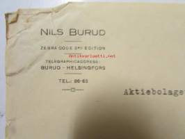 Nils Burud Aktiebolaget 10. maj 1921. -asiakirja