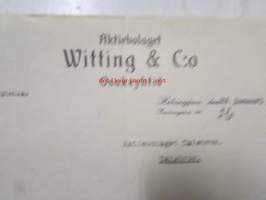 Aktiobolaget Witting &amp; C:o Osakeyhtiö, 22. januari 1921. -asiakirja
