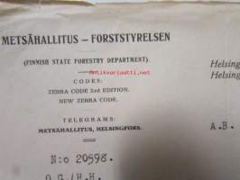 Metsähallitus - Forststyrelsen Helsingissä 21. mars 1921. -asiakirja