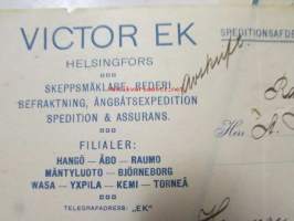 Victos EK Helsingfors, Rauma 23/9. 1915. -asiakirja