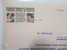 Rakennustaito, Helsingissä 12. huhtikuuta 1922. -asiakirja