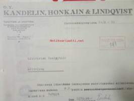 O.Y. Kandelin, Honkain &amp; Lindqvist, Uudessakaupungissa 19/8. 1933. -asiakirja