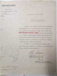 Krigsministeriet, Helsingfors 11. februari 1921. -asiakirja