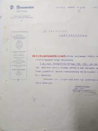 P.Kuosmanen Huttula, Huttula tammikuun 14. 1921. -asiakirja