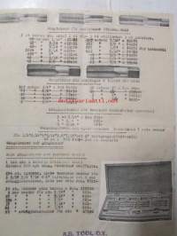A.B. Tool O.Y. Verktygsfabrik, helsingfors 18 febryari 1921. -asiakirja