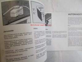 Opel Ascona Käyttö Turvallisuus Huolto