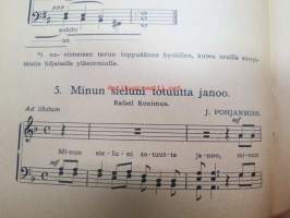 Hengellisiä lauluja kokoelman toimitanut E. A. Taipale,  Miesäänisten laulukuntien ohjelmistoa IX vihko 1925