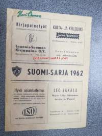 Suomi-sarja 7.5.1962   Länsilohko Tute-VaKP -käsiohjelma