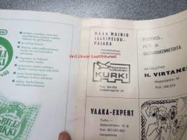 Turun Pyrkivä 1974 II Divisioona otteluohjelma -käsiohjelma