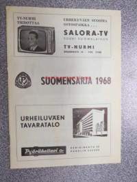 Suomensarja 1968 Turun Pyrkivä -vuosiohjelma / -käsiohjelma
