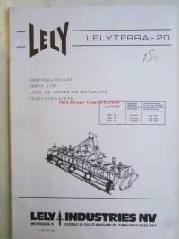 Lely Lelyterra 20 parts list -varaosaluettelo 200-20 250-20 300-20