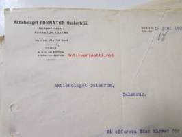 Aktiebolaget Tornator Osakeyhtiö, Imatra 16. Juni 1921 -asiakirja