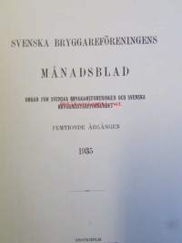 Svenska Bryggareföreningens Månadsblad - Organ för Svenska bryggareföreningen och Svenska bryggmästareförbundet, Femtionde Årgången1935