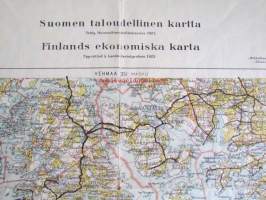Suomen taloudellinen kartta, Turku ja ympäristö alueet, 1:100 000 Merivoimien leimalla peruskartta 1940